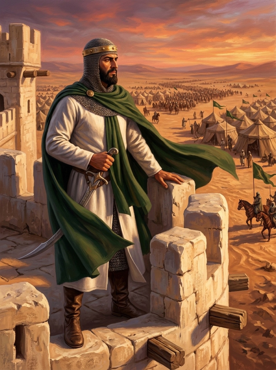 صلاح الدين على أسوار القلعة